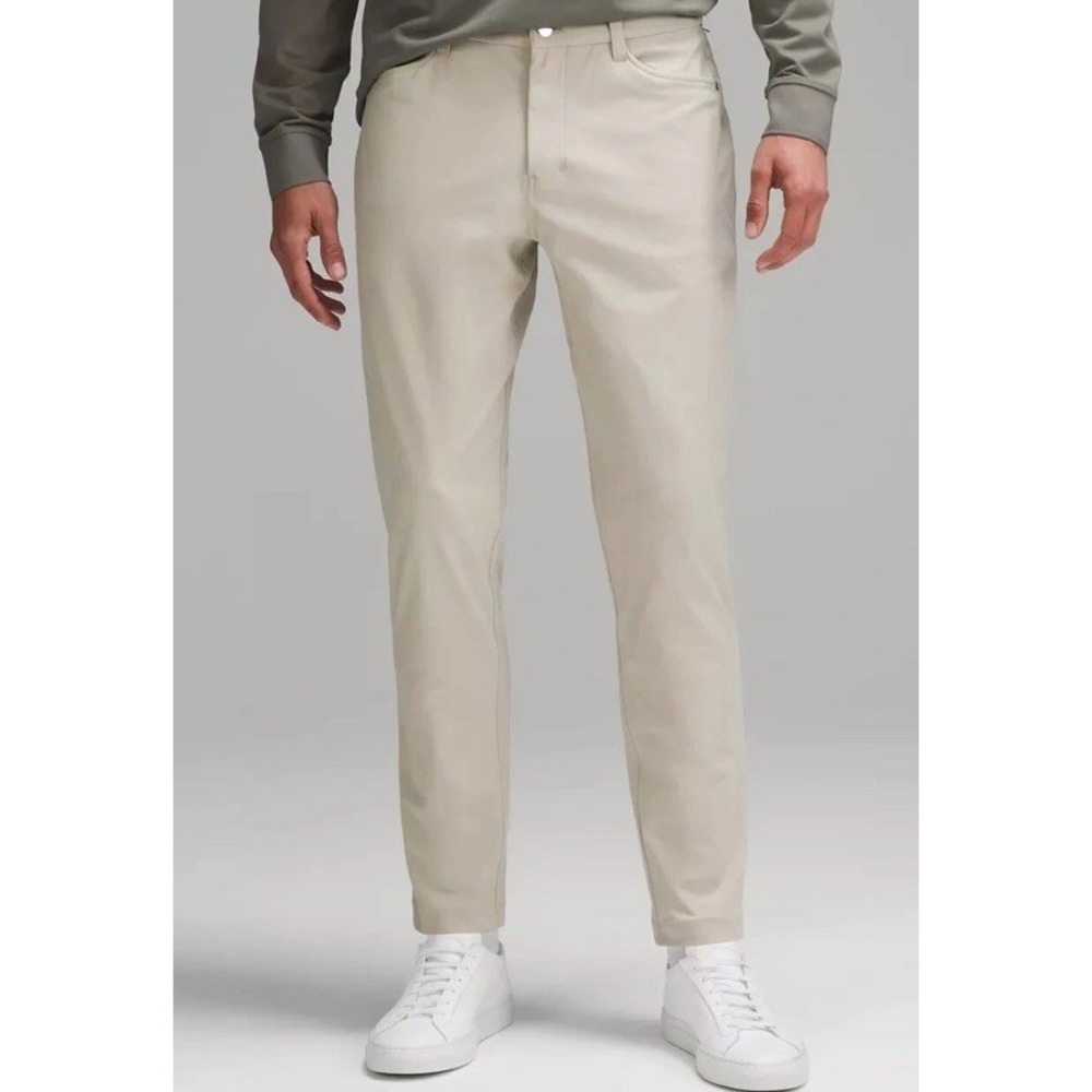NWT Lululemon $128 ABC Pants Slim  32" Inseam 5-Pocket‎ Stretch  Men's 28 Ivory